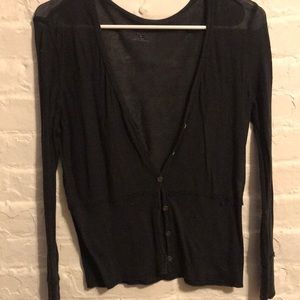 GAP Long Sleeved Black Thin Cardigan